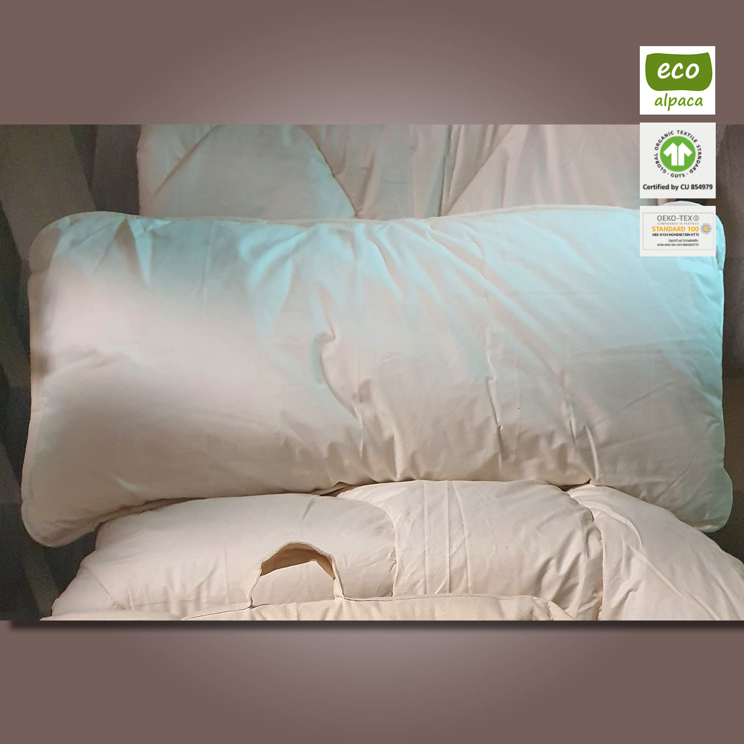 Bio-Alpaka-Kopfkissen/pillow "dream with nature" - Premium