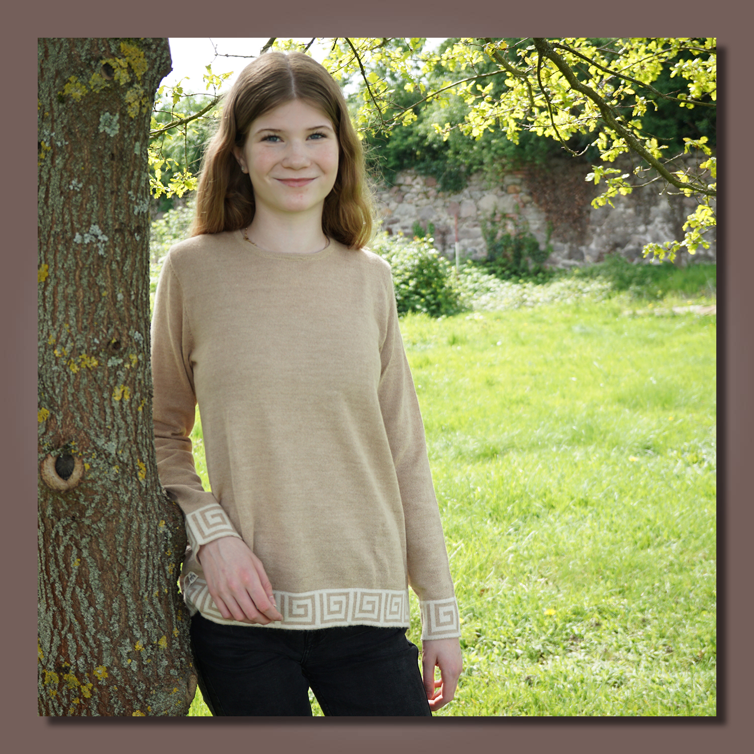 Pullover/sweater INCA, Farbe/colour: beige-weiß/beige-white eco, Größe/size: S